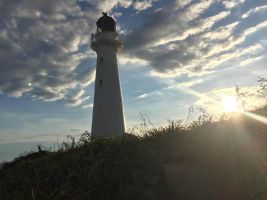 Leuchtturm im Sonnenuntergang